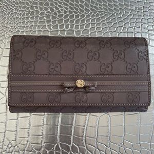 Vintage used Gucci brown wallet